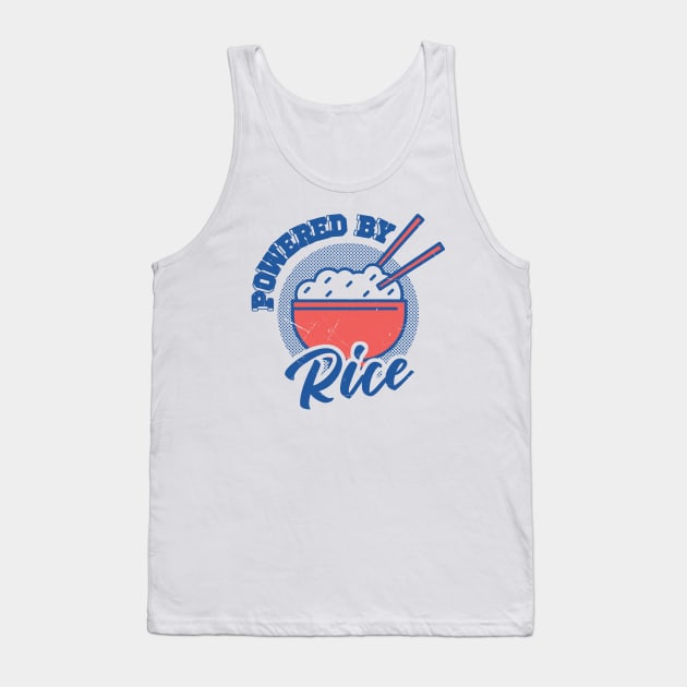 Powered By Rice Asian Food Lover, Japanese Cuisine Tank Top by Issho Ni